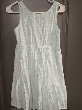 Cat & Jack Mint Eyelet Tiered Sundress